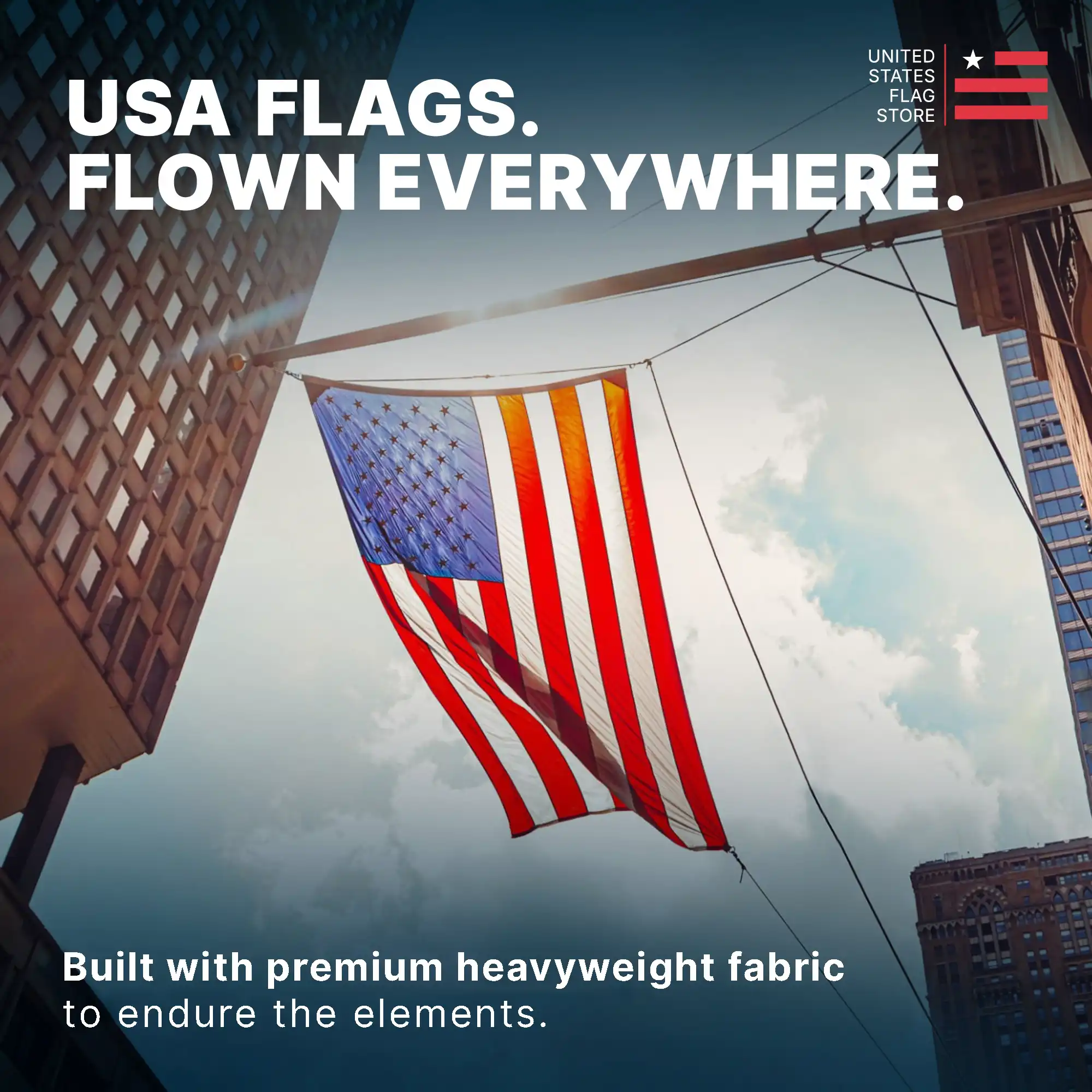 Super Tough 15ft x 25ft Spun Polyester American Flag - Image 8