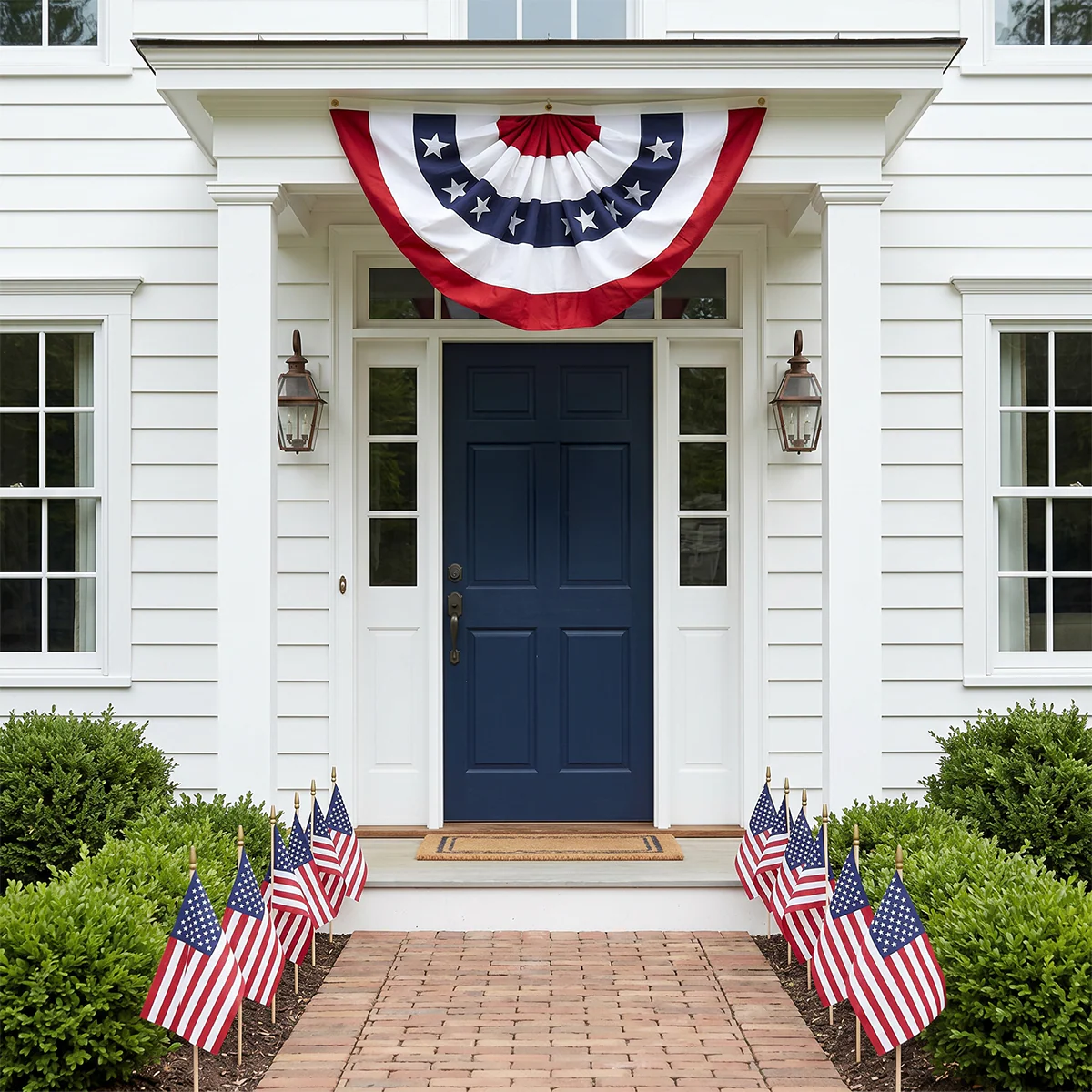 18in x 36in Super Tough Pleated Fan Flag - Traditional Bunting - Image 3