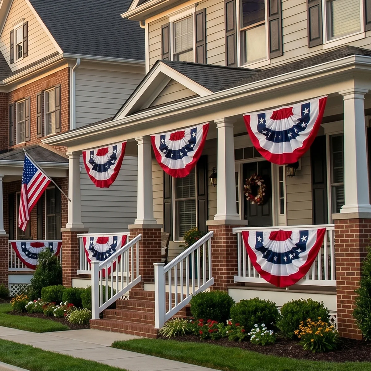 18in x 36in Super Tough Pleated Fan Flag - Traditional Bunting - Image 4