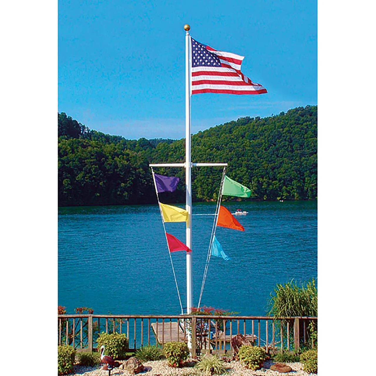 Nautical Single Mast Series 25ft Commercial Flagpole - .125in Wall Thickness - 5in Butt Diameter - Image 7
