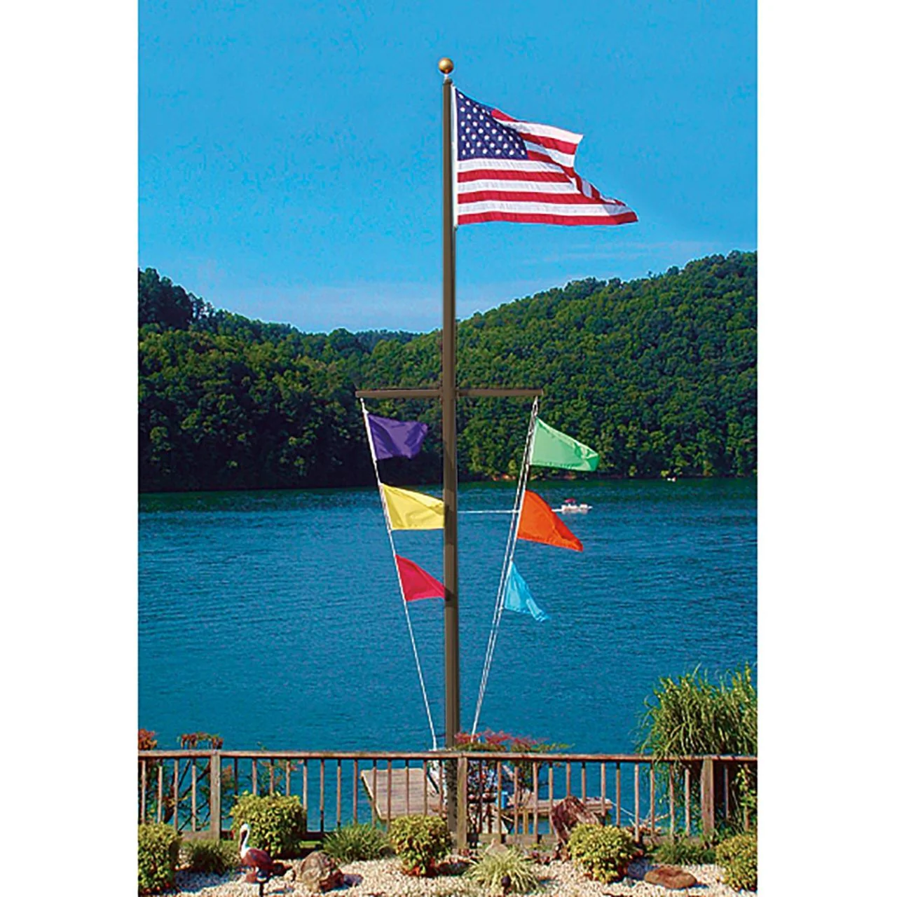 Nautical Single Mast Series 30ft Commercial Flagpole - .125in Wall Thickness - 5in Butt Diameter - Image 5
