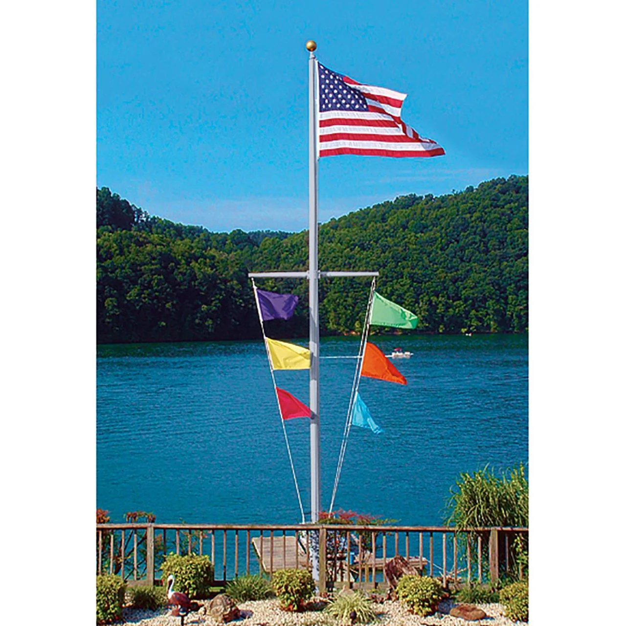 Nautical Single Mast Series 30ft Commercial Flagpole - .125in Wall Thickness - 5in Butt Diameter - Image 6