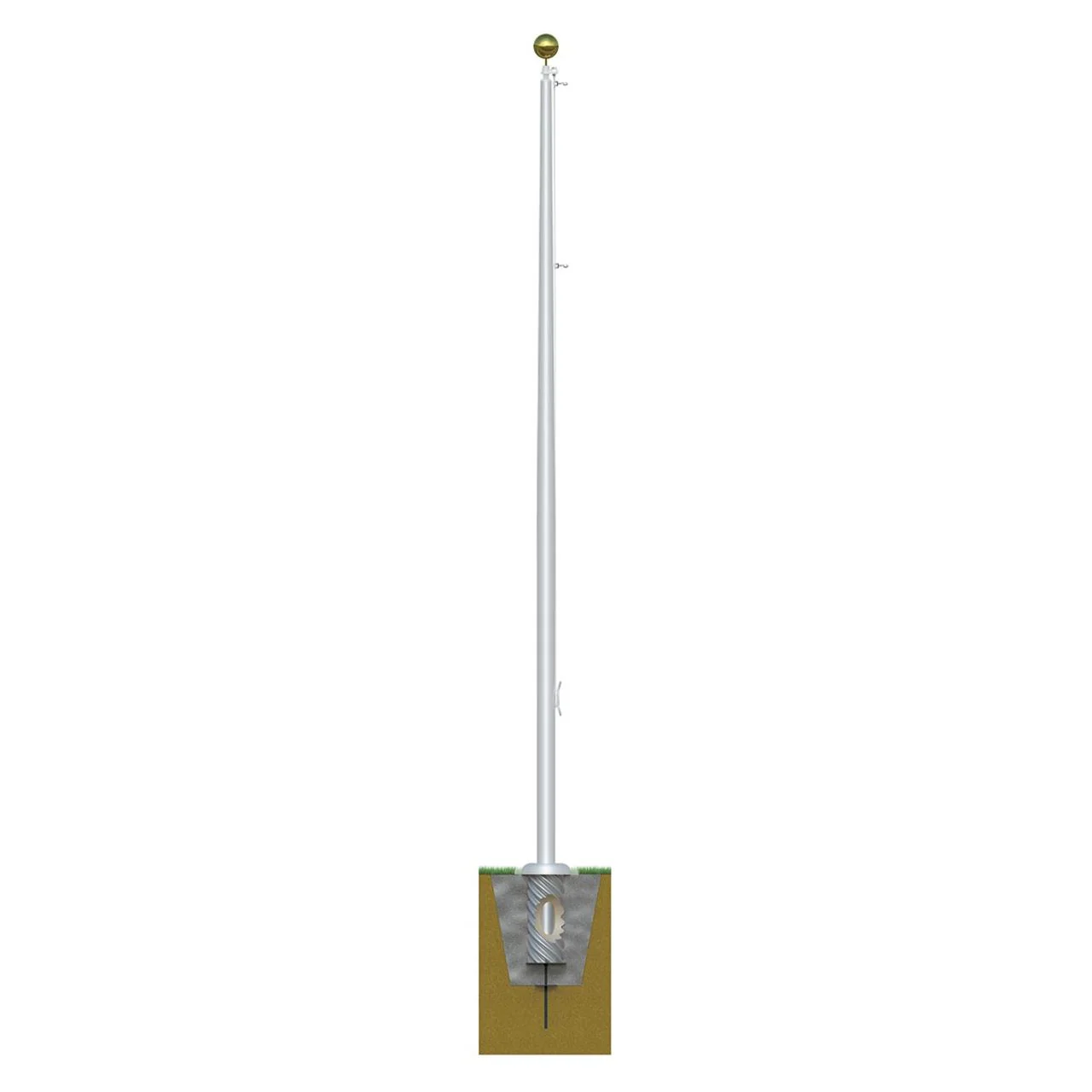 30ft Xtreme Series Commercial Flagpole - .250in Wall Thickness - 6in Butt Diameter - Image 5