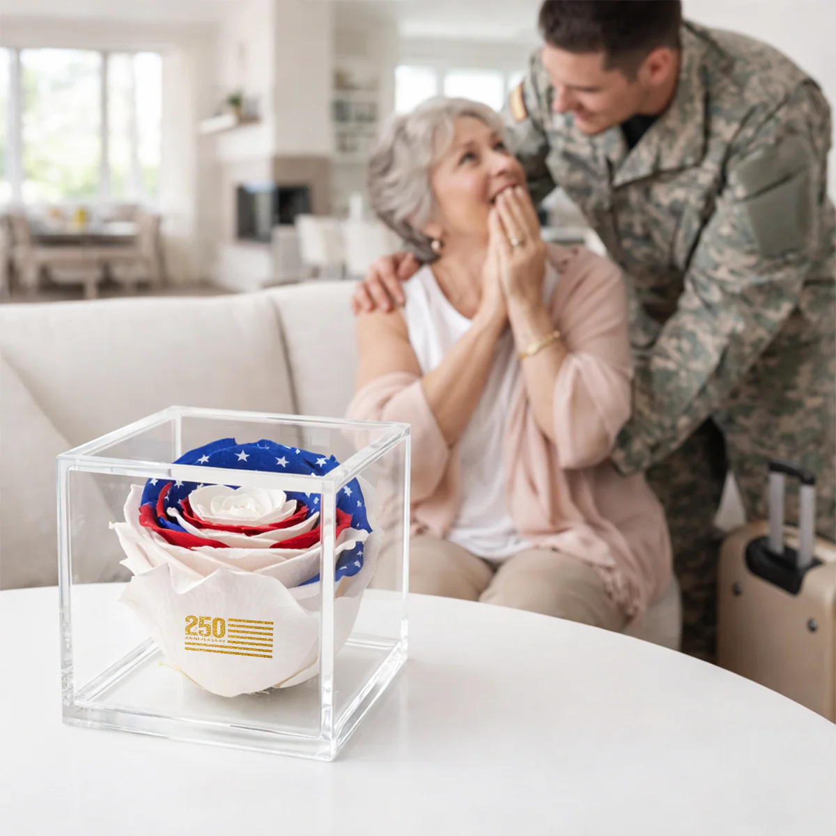 America 250 Forever Stemless Rose – 100% Real - Image 4