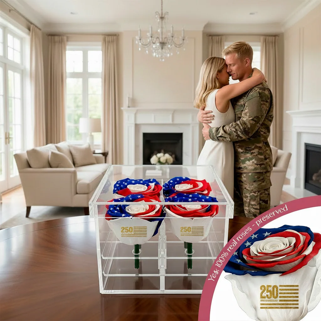 America 250 Forever Rose Bouquet – 100% Real - Image 4
