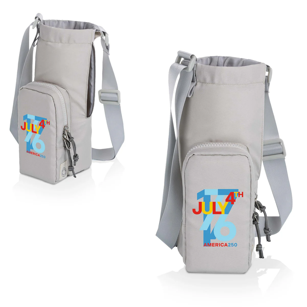America 250 Water Bottle Crossbody - Gray - Image 3