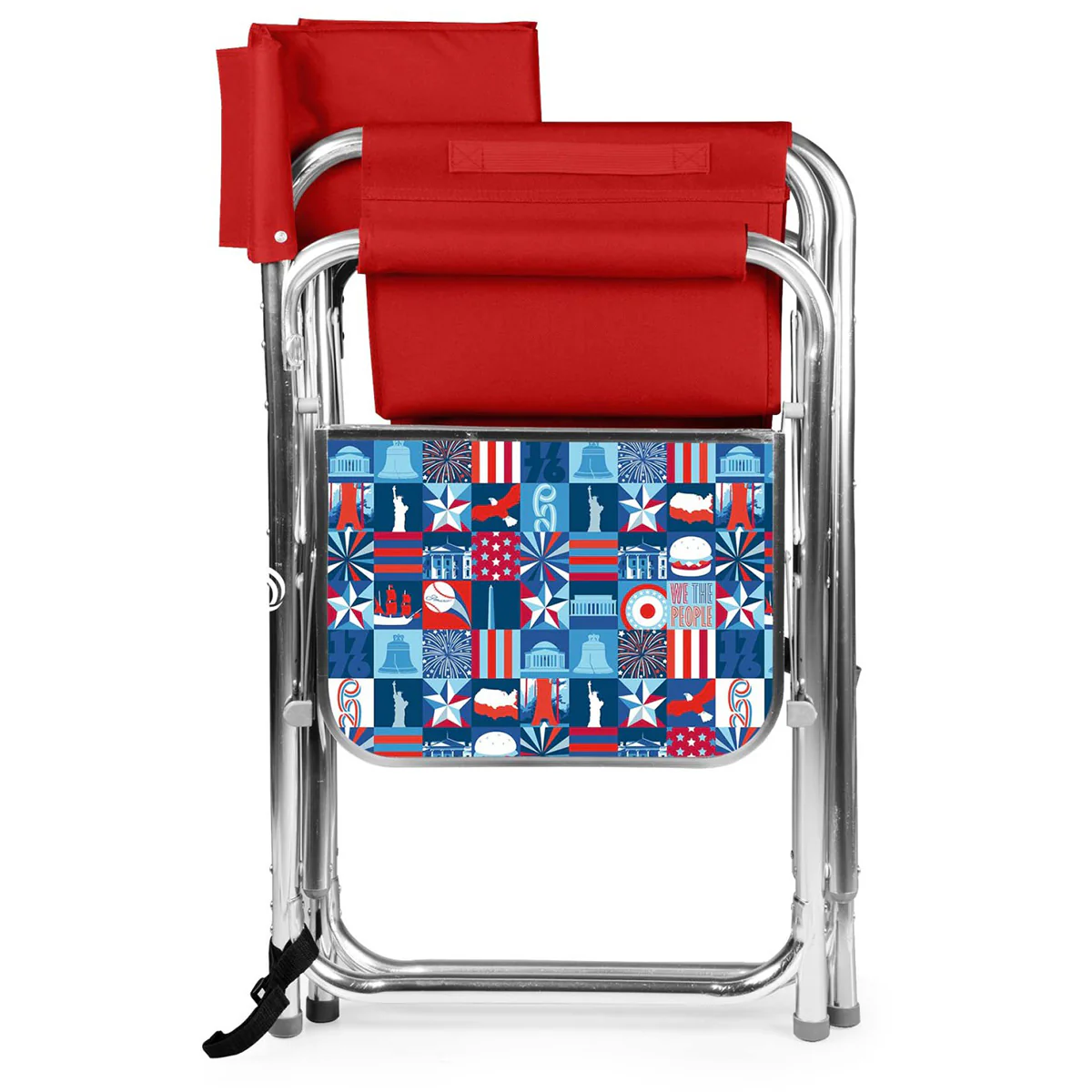 America 250 Portable Chair with Side Table - Parade Chair - Red - Image 3