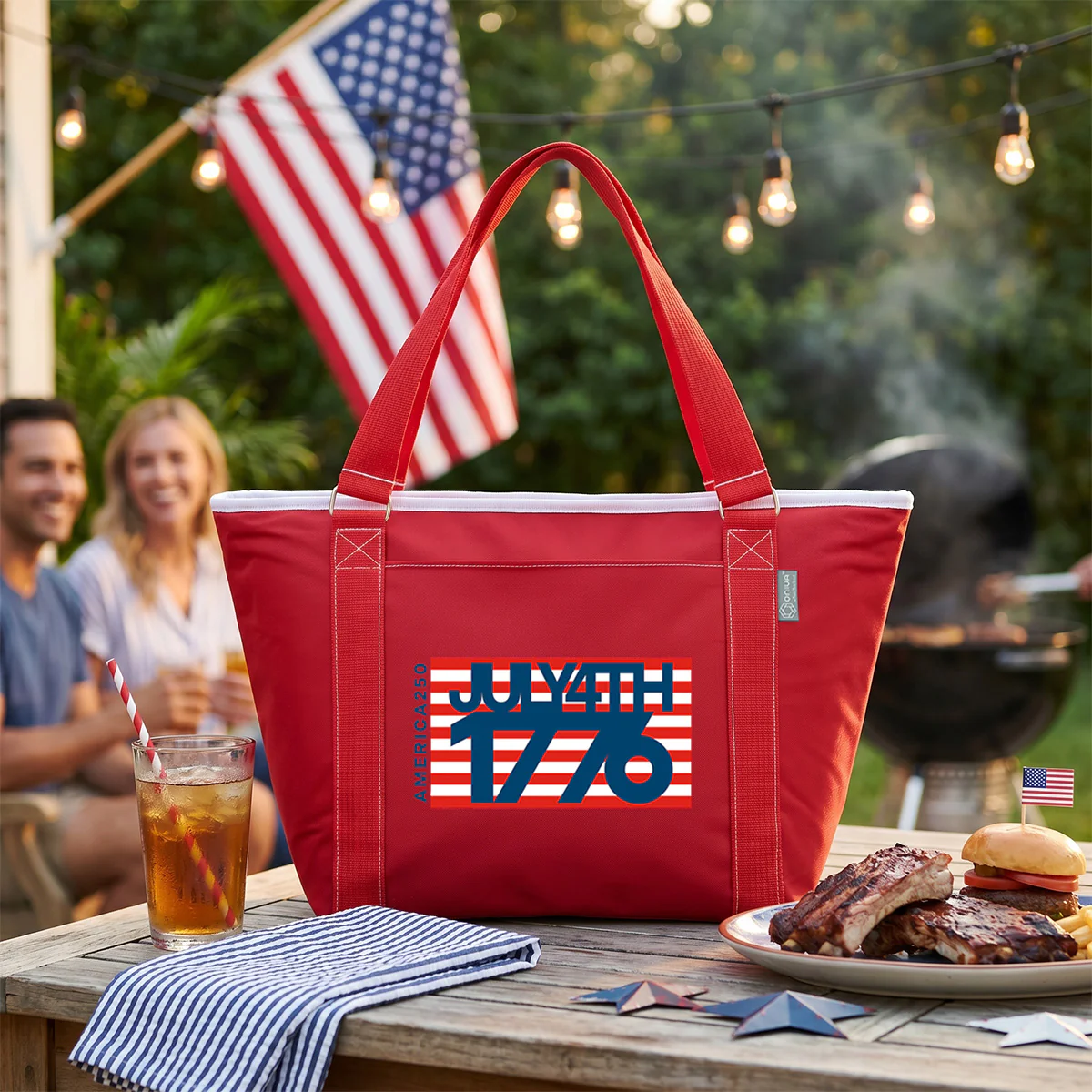 America 250 Insulated Cooler Parade Tote - Red - Image 4