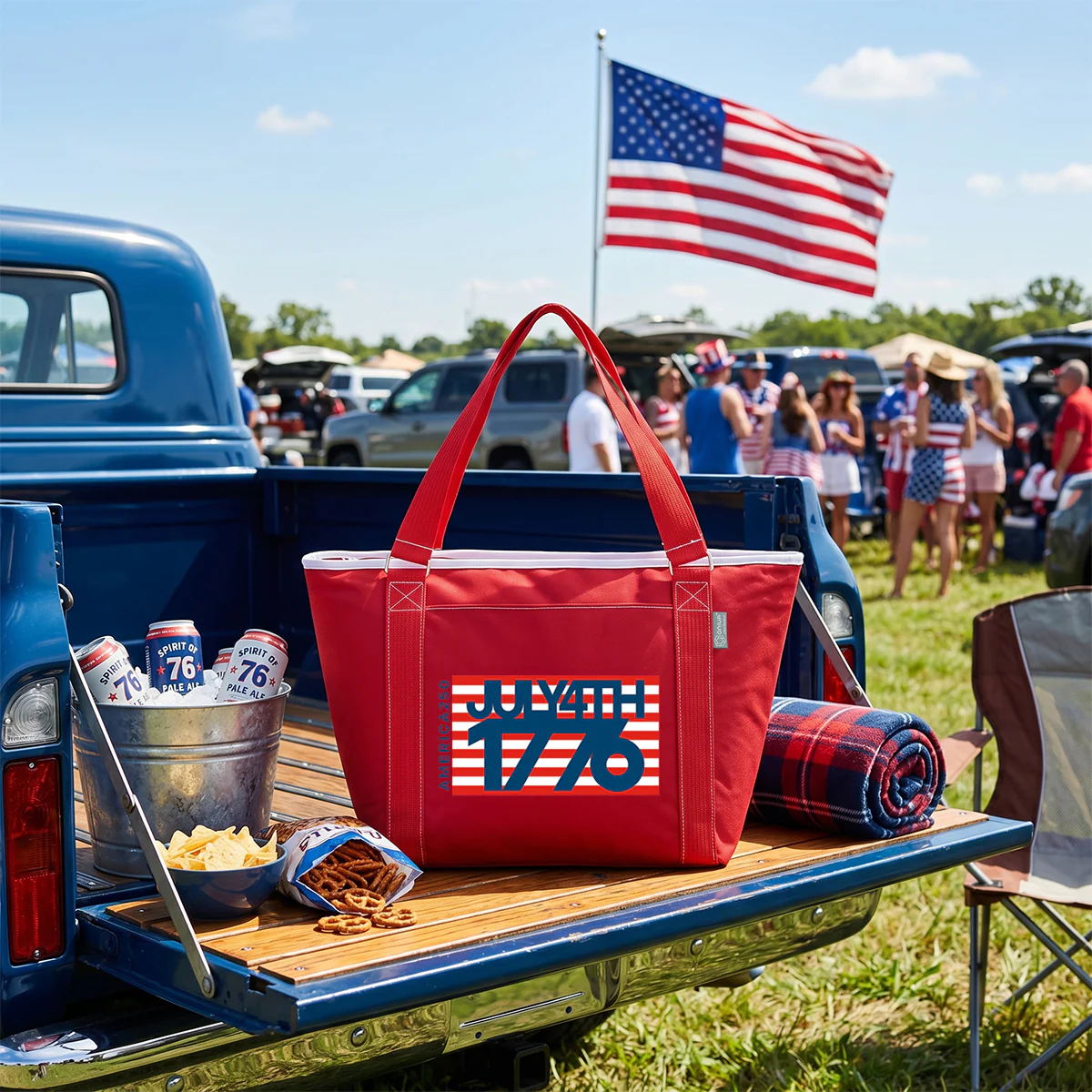 America 250 Insulated Cooler Parade Tote - Red - Image 6