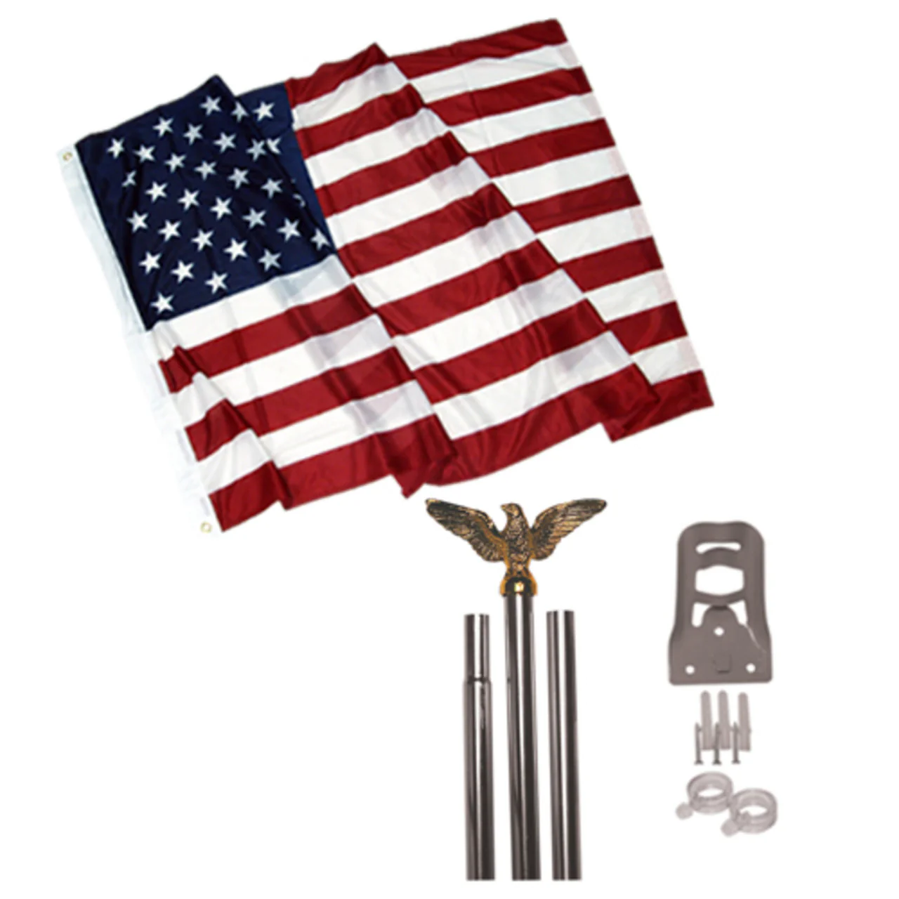 3ft x 5ft Polyester Outdoor American Flag Kit - Image 6