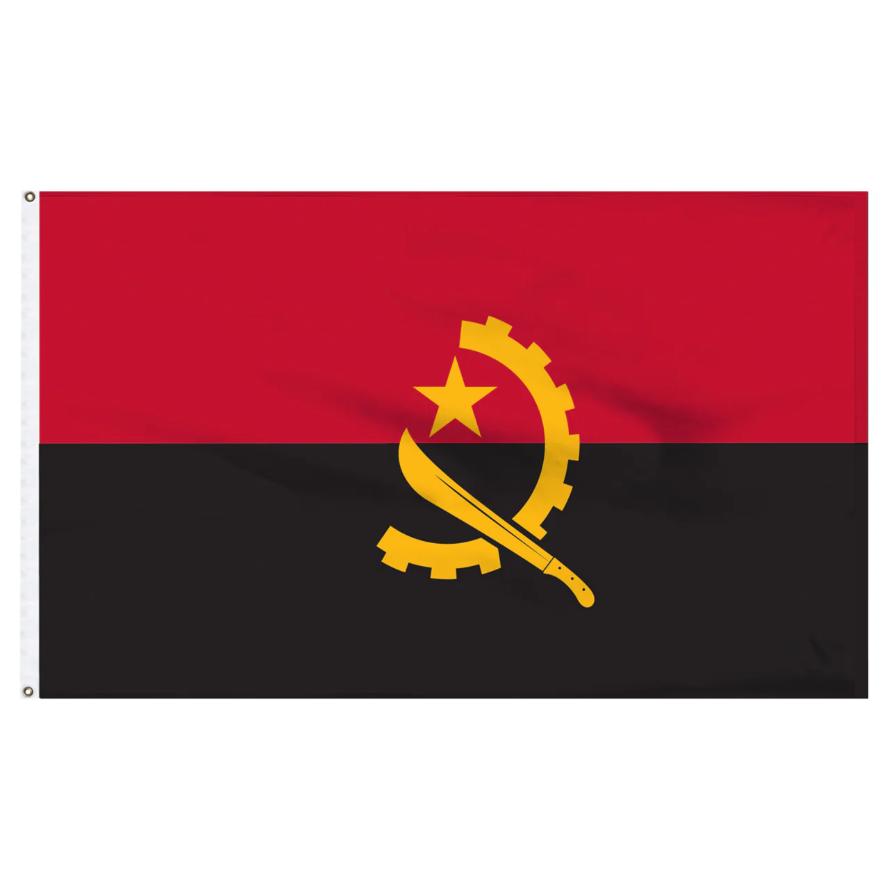 Angola 5ft x 8ft Nylon Flag