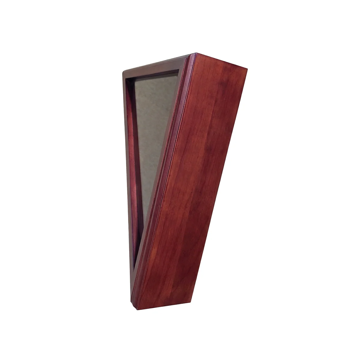 Hard Wood 5ft x 9.5ft Flag Display Case - Dark Cherry Finish - Image 3