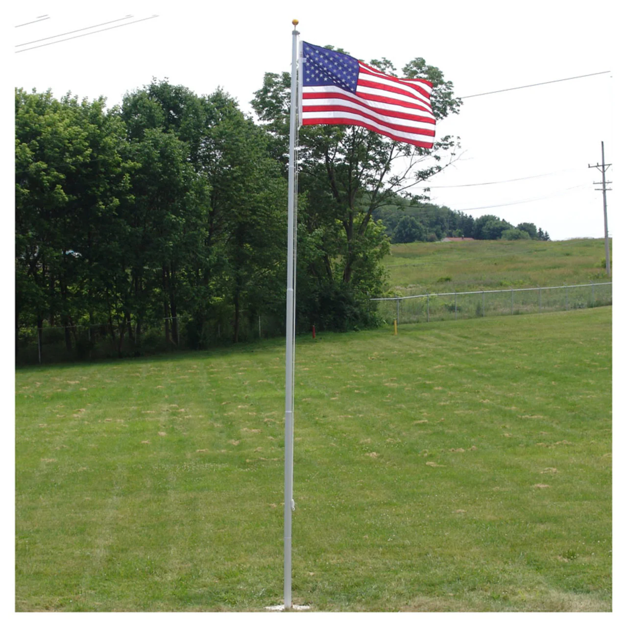 Super Tough 20ft Heavy Duty Aluminum Sectional Residential Flagpole Kit - Image 7