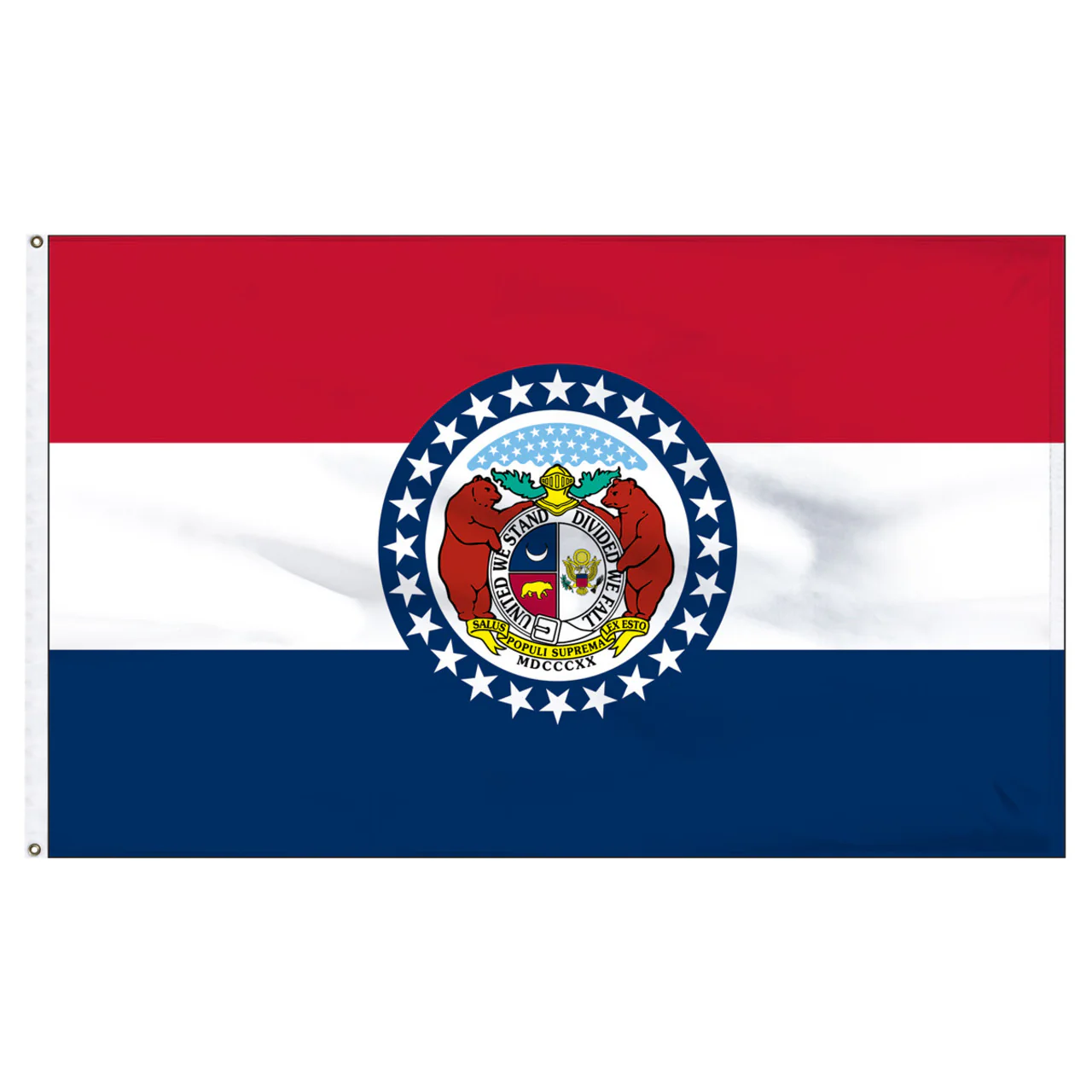 Missouri 4X6ft Nylon Flag with Indoor Pole Hem and Fringe