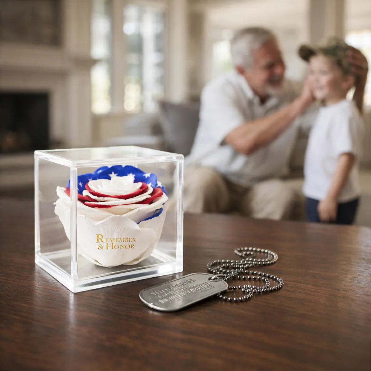 Americana Remember & Honor Forever Stemless Rose – 100% Real - Image 4