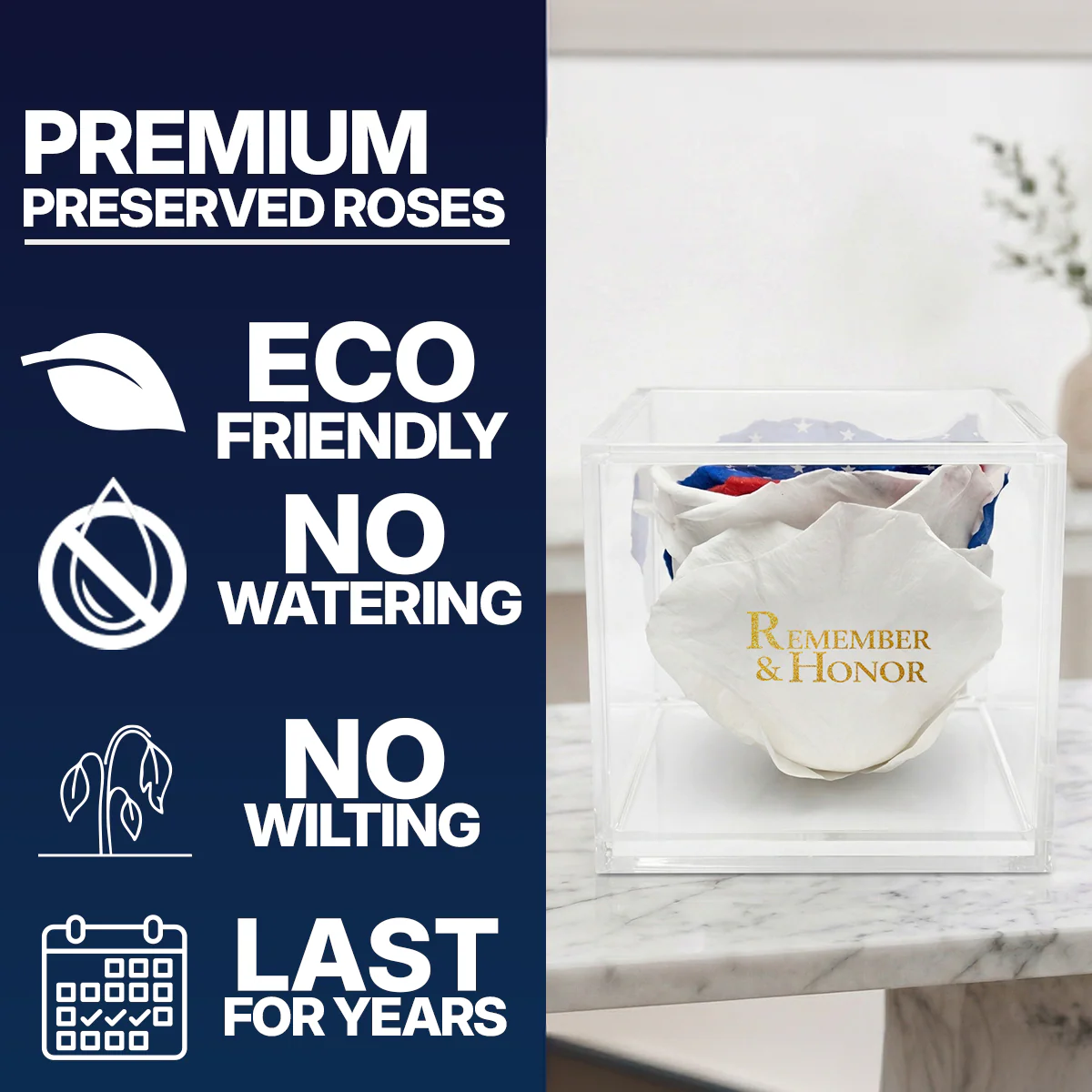 Americana Remember & Honor Forever Stemless Rose – 100% Real - Image 6