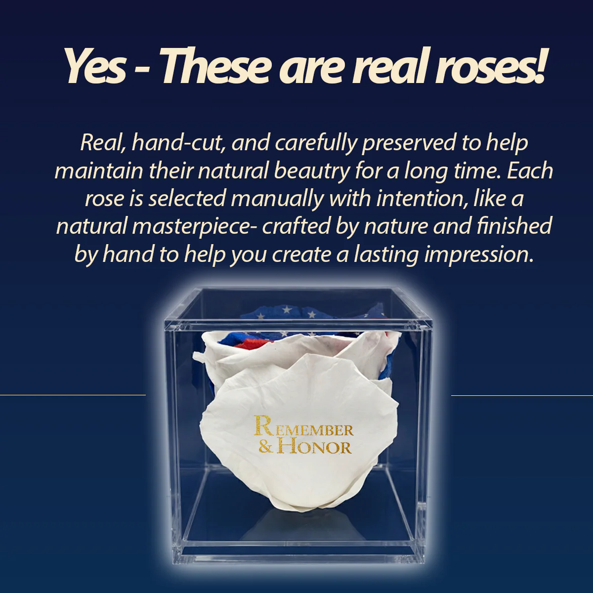Americana Remember & Honor Forever Stemless Rose – 100% Real - Image 7