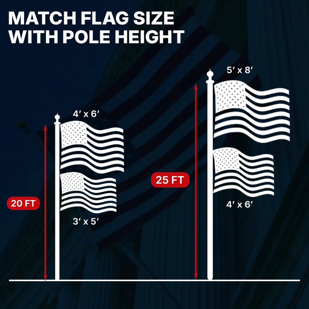 Super Tough 20ft Heavy Duty Silver Anodized Aluminum Flag Pole - Image 3