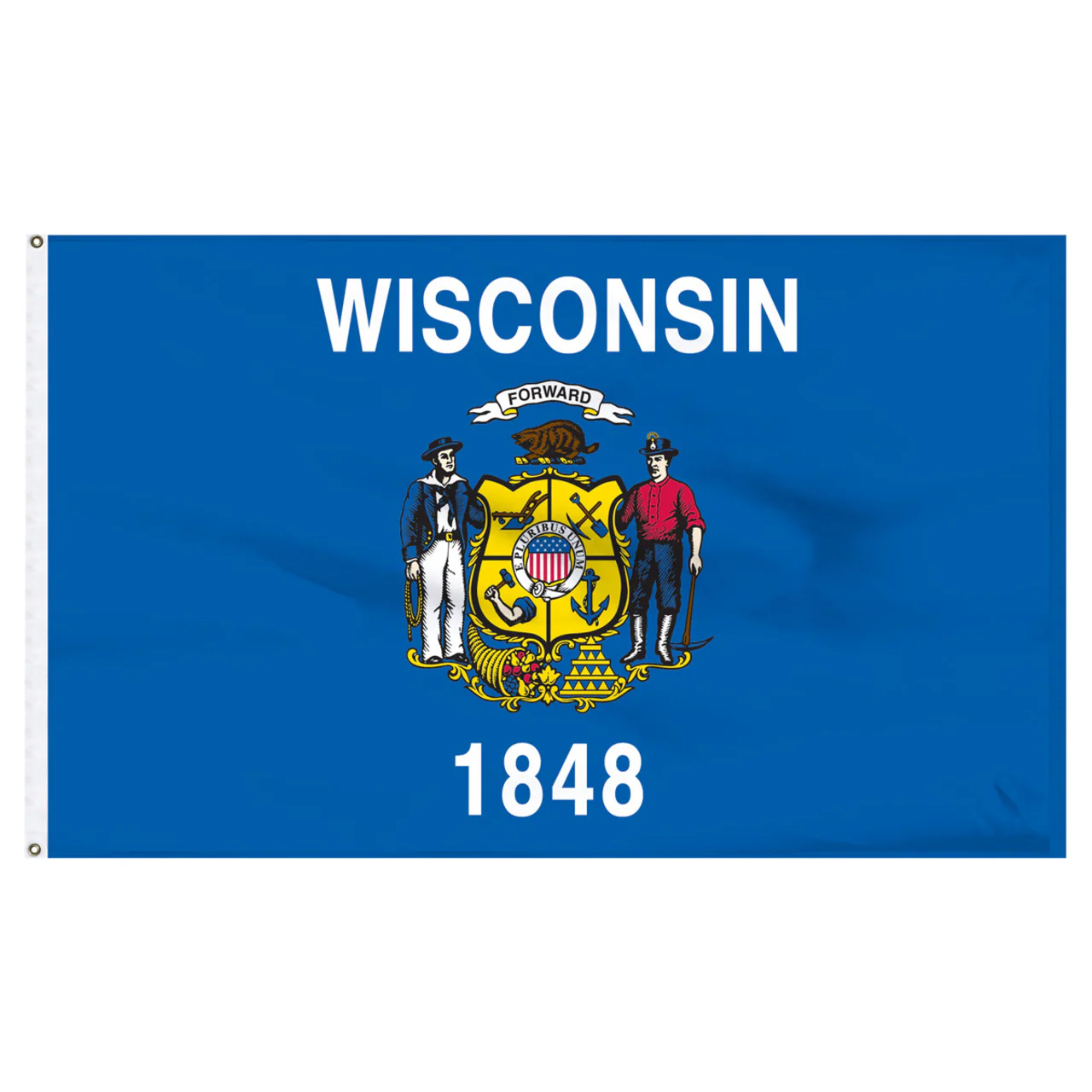 Wisconsin Flag 4 x 6 Feet Nylon Flag